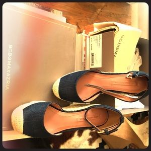 BCBG D. Blue Denim Wedges